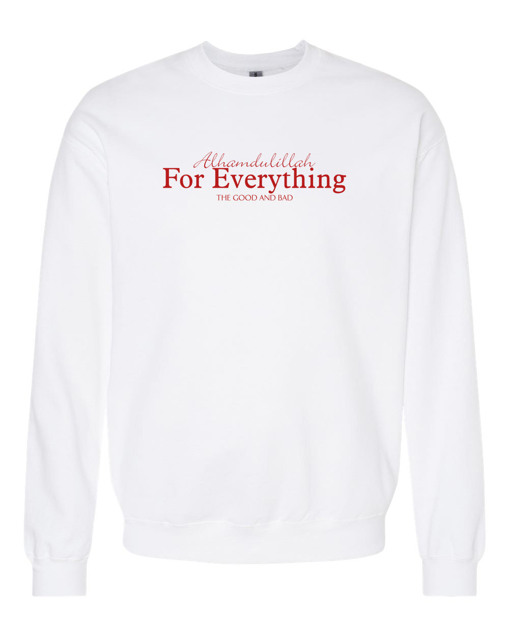 Alhamdulillah For Everything (English) Adult Crewneck