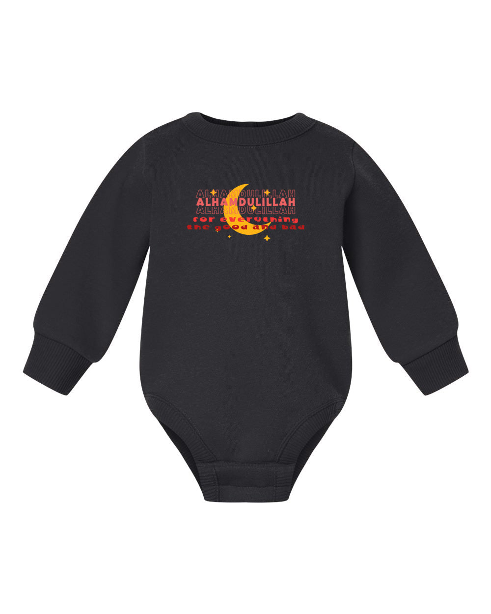 Alhamdulillah For Everything Infant Fleece Long Sleeve Onesie