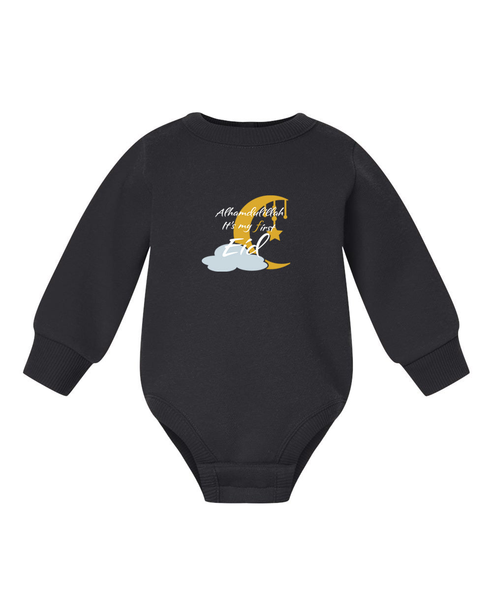 Alhamdulillah It's My First Eid Infant Fleece Long Sleeve Onesie