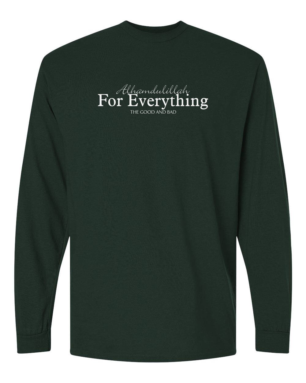 Alhamdulillah For Everything (English) Adult Long Sleeve T-Shirt