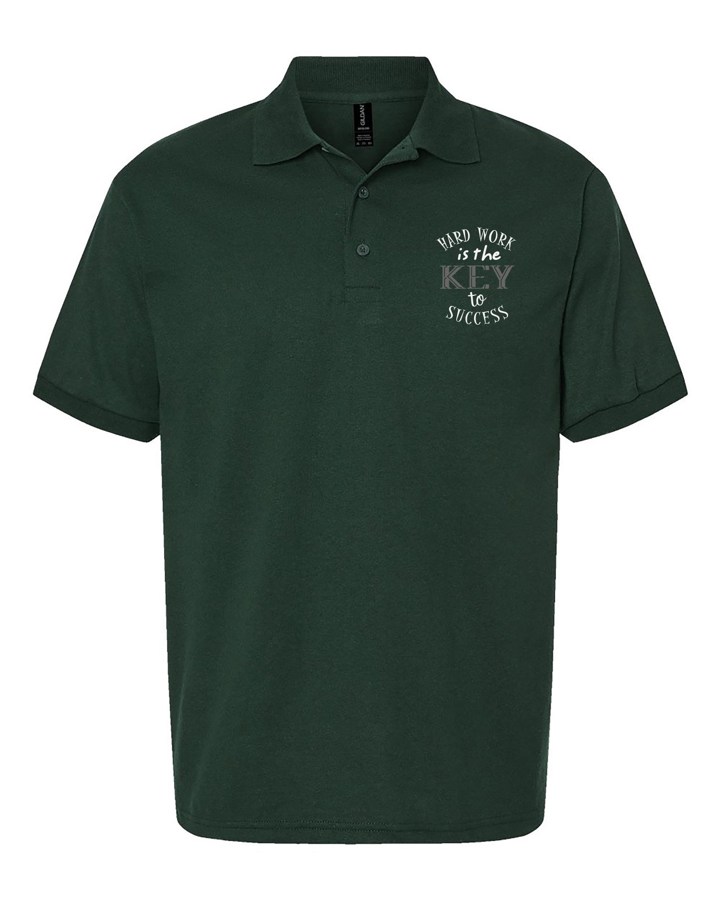 Hard Work Is The Key To Success Adult Polo