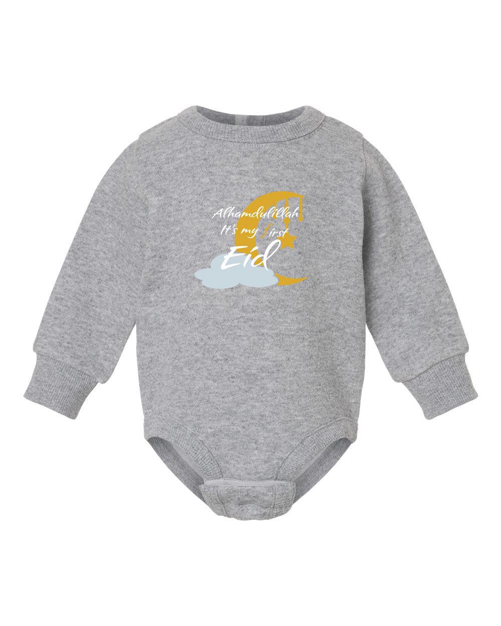 Alhamdulillah It's My First Eid Infant Fleece Long Sleeve Onesie