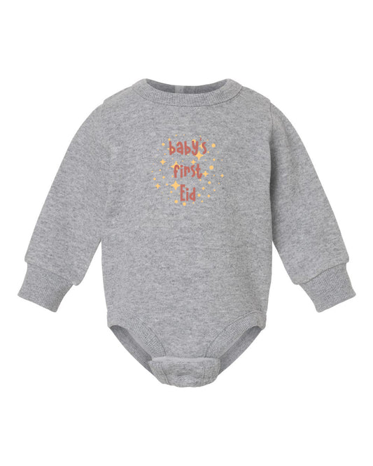 baby's first Eid Infant Fleece Long Sleeve Onesie