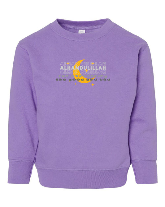 Alhamdulillah For Everything Toddler Crewneck Sweatshirt