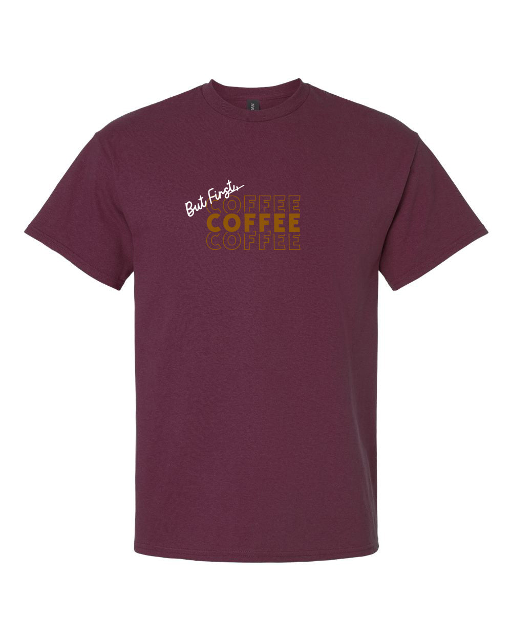 But First Coffee Coffee Coffee Adult Short Sleeve T-Shirt