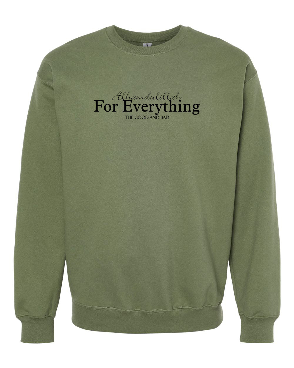 Alhamdulillah For Everything (English) Adult Crewneck
