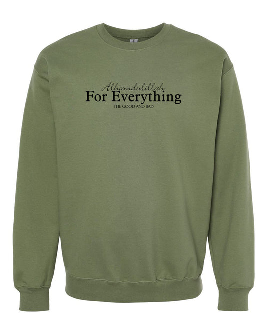 Alhamdulillah For Everything (English) Adult Crewneck