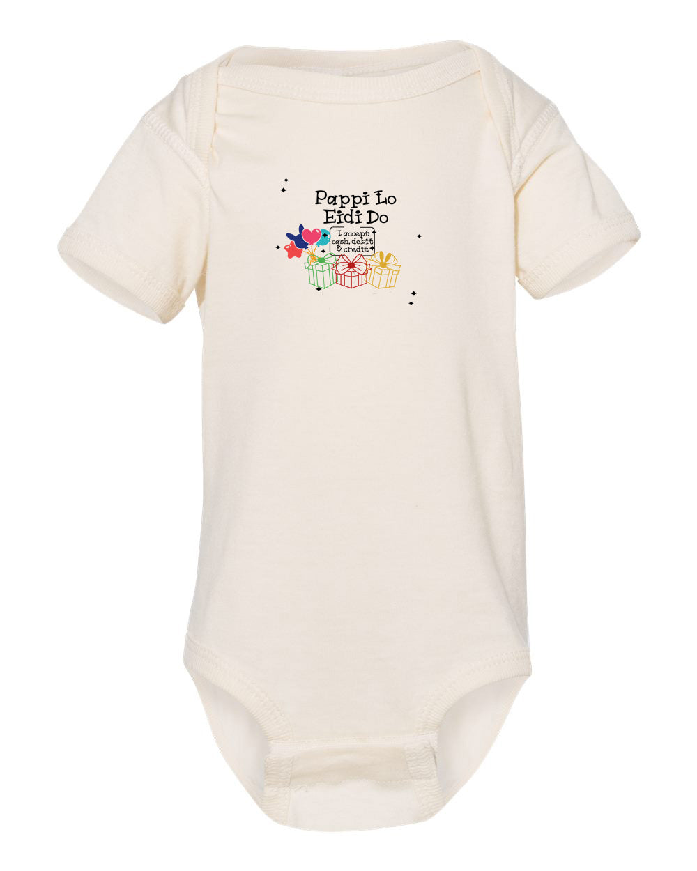 Pappi Lo Eidi Do (I accept Cash, Debit and Credit) Infant Short Sleeve Onesie