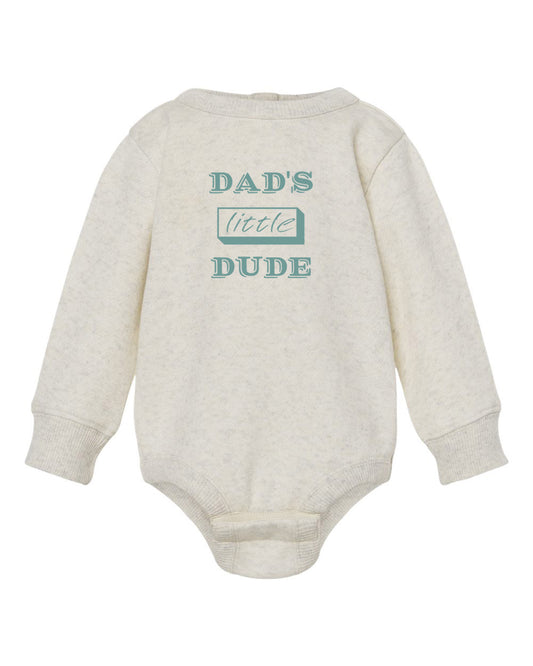 Dad's Little Dude Infant Fleece Long Sleeve Onesie