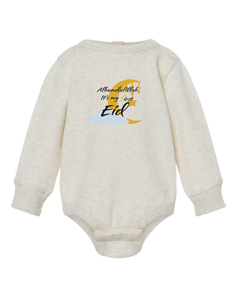 Alhamdulillah It's My First Eid Infant Fleece Long Sleeve Onesie