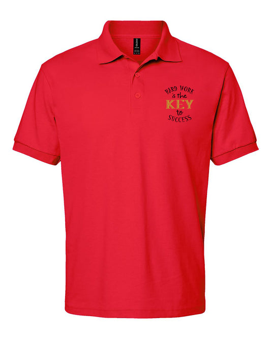 Hard Work Is The Key To Success Adult Polo