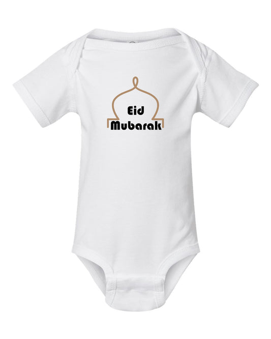 Eid Mubarak Infant Short Sleeve Onesie